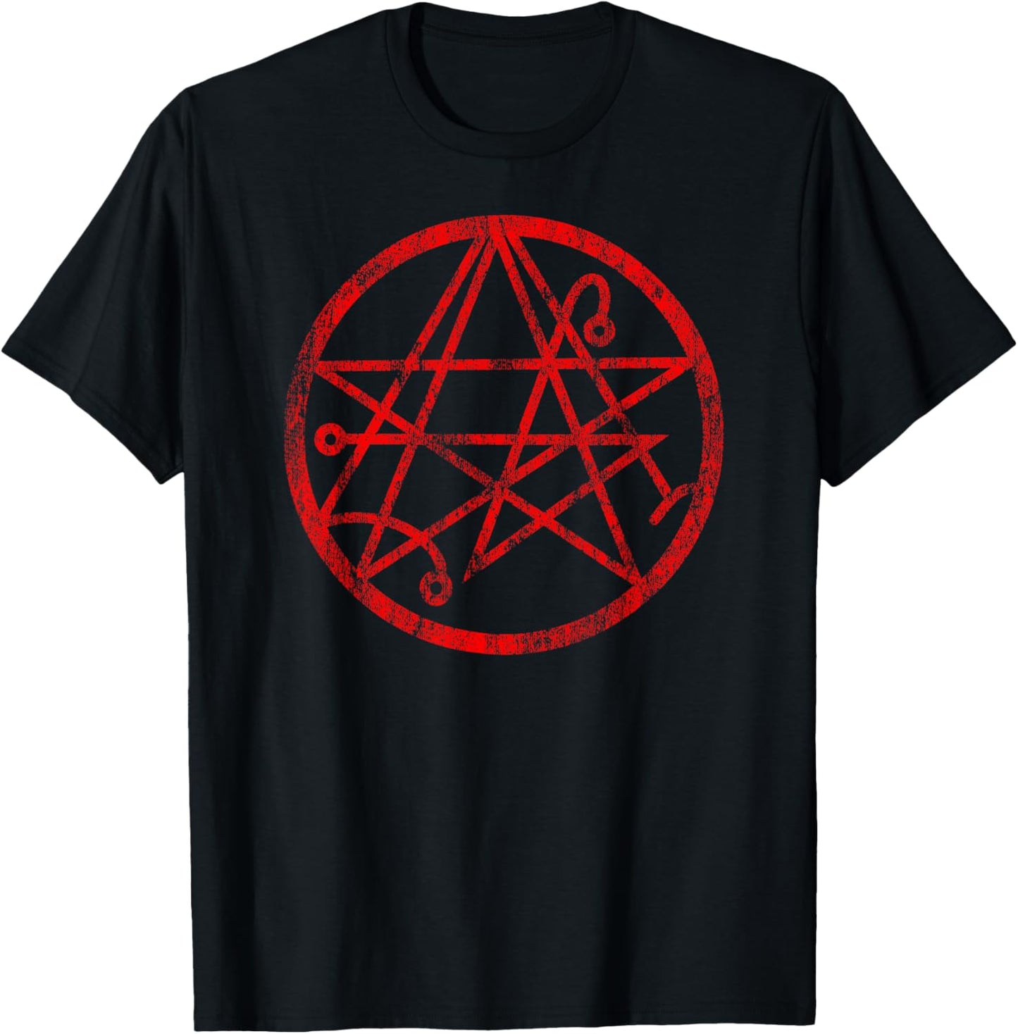 Necronomicon Symbol Shirt Distressed Demonic Gothic Horror