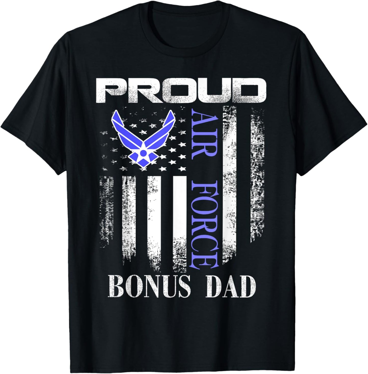 Vintage Proud Air Force Bonus Dad With American Flag Gift