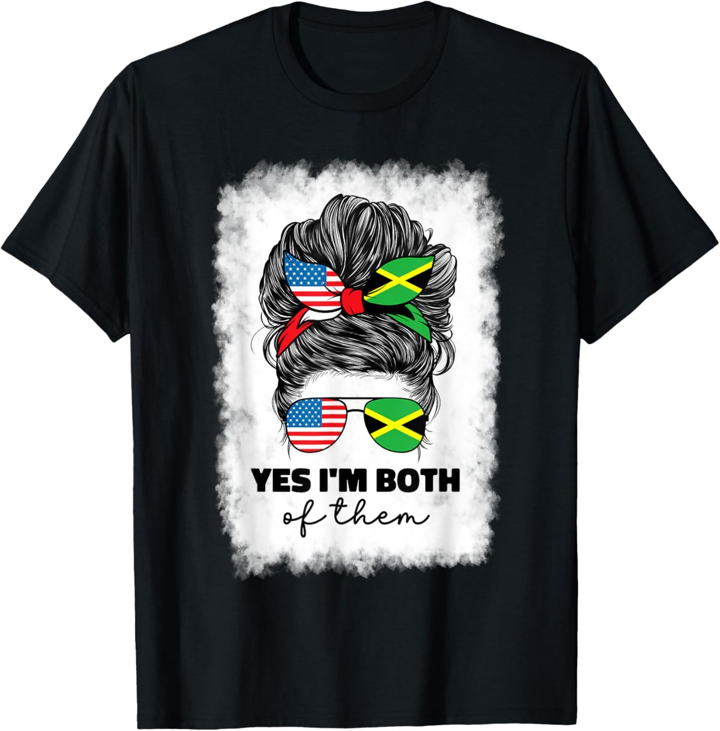 Half American And Jamaican Mix Usa America Jamaica Flag Girl