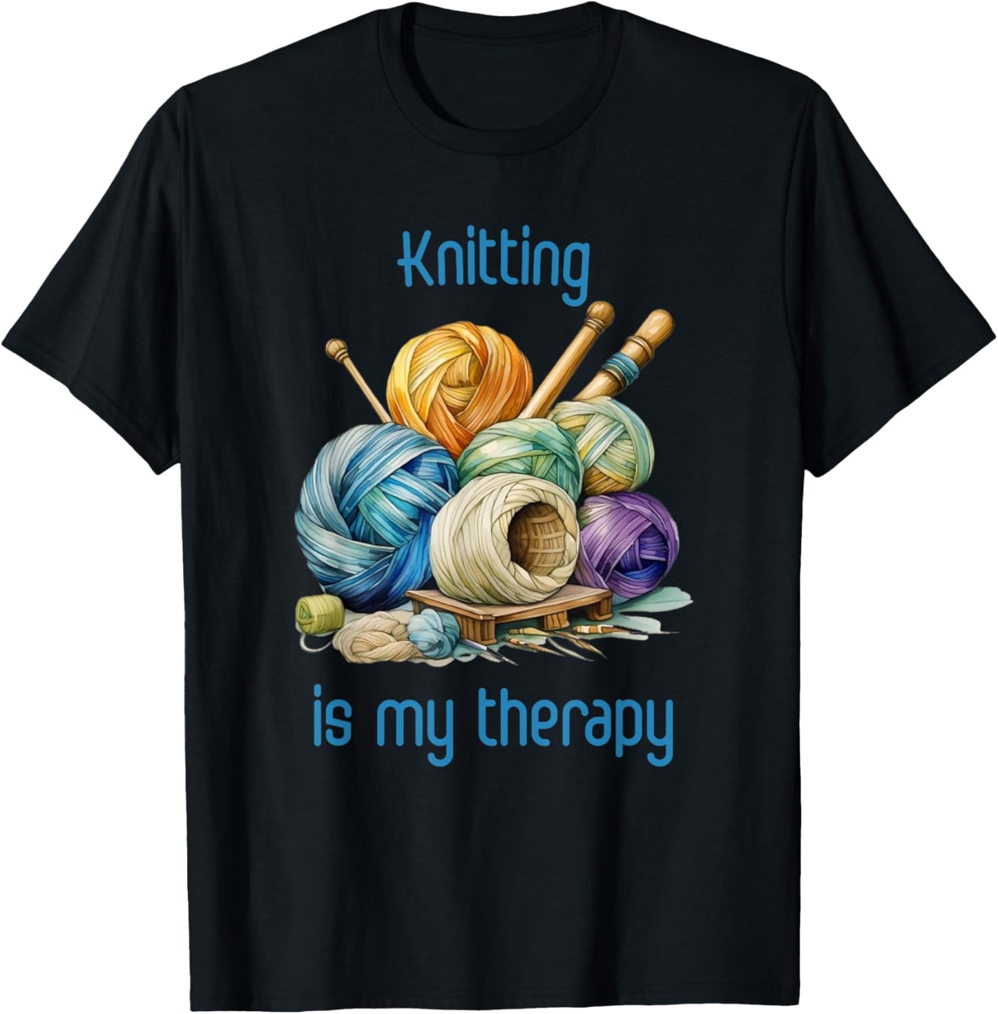 Knitting is my therapy wool yarn knitting needle