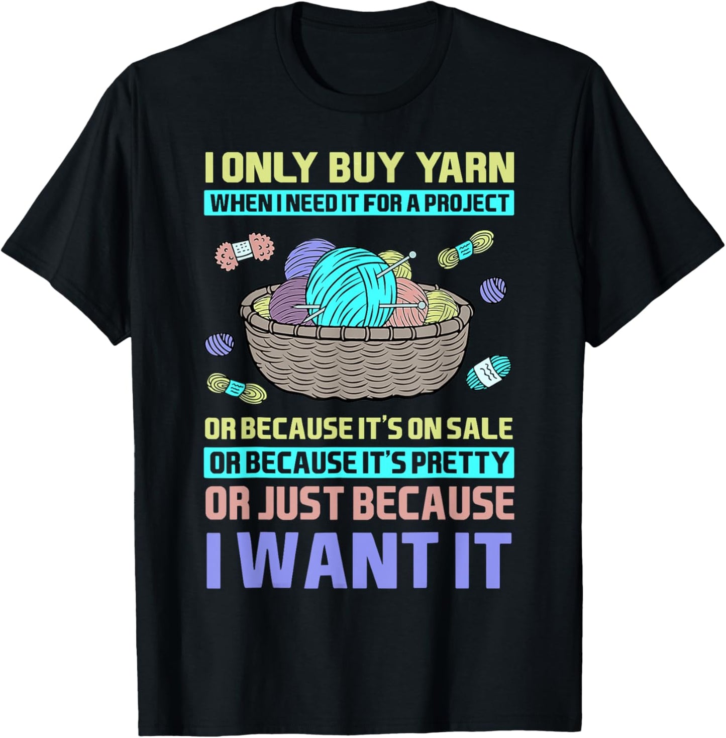 Funny Saying Knitting Knitter I Only Buy Yarn