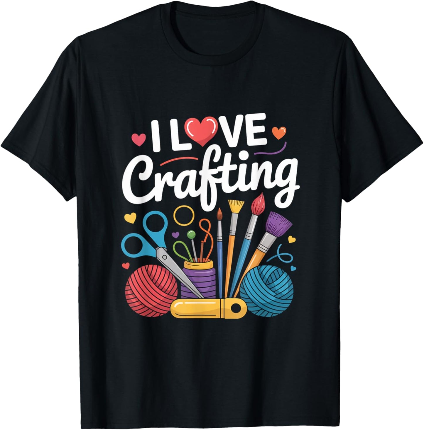 I Love Crafting Colorful Yarn Paintbrushes