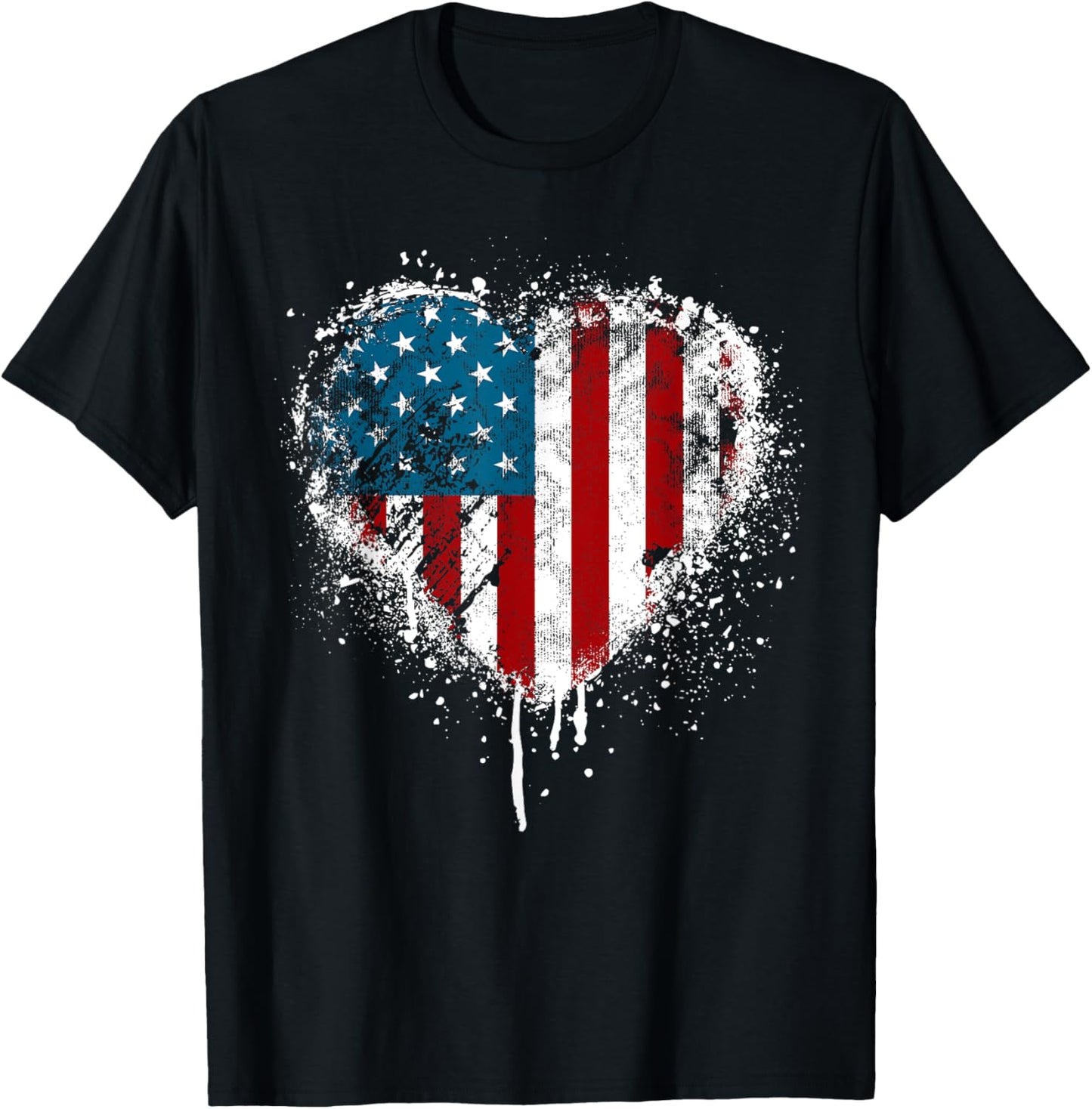 Vintage Usa Heart 4Th Of July Patriotic American Flag