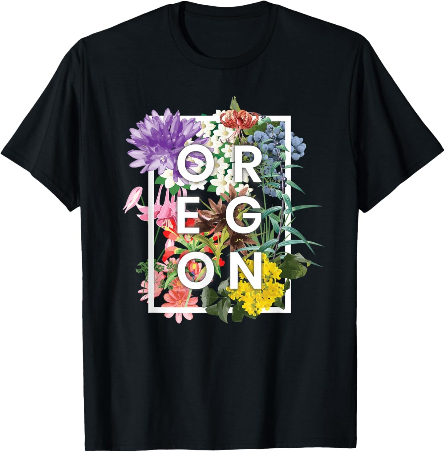 Flowers Of Oregon Word Art Oregon State Usa Souvenir