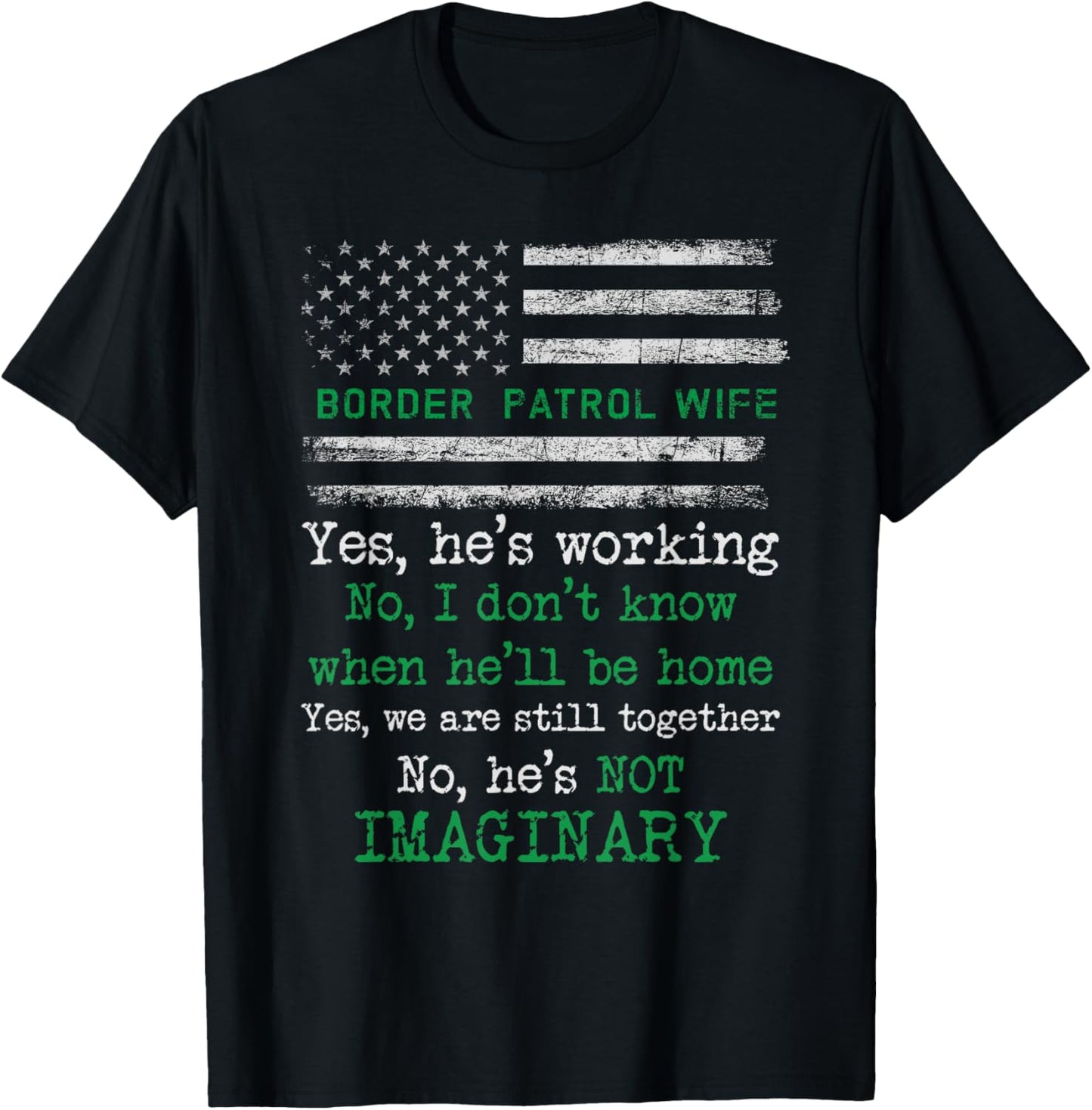 Border Patrol Agent Wife Usa Flag Patriotic