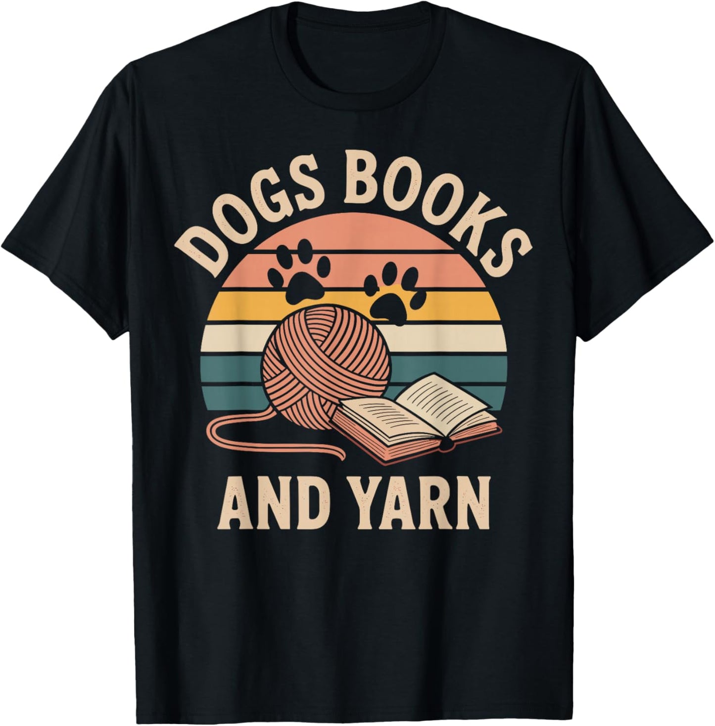 Dogs Books And Yarn Knitter Funny Knitting