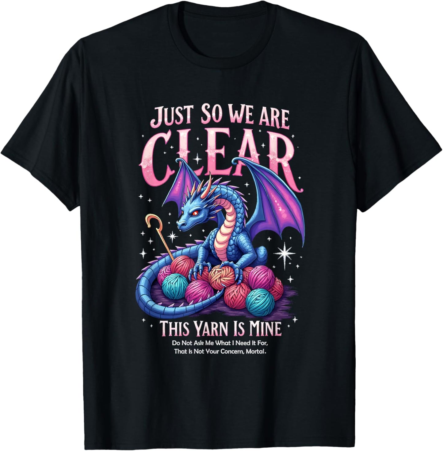 Funny Dragon Yarn Hoarder Knitting & Crochet Lover