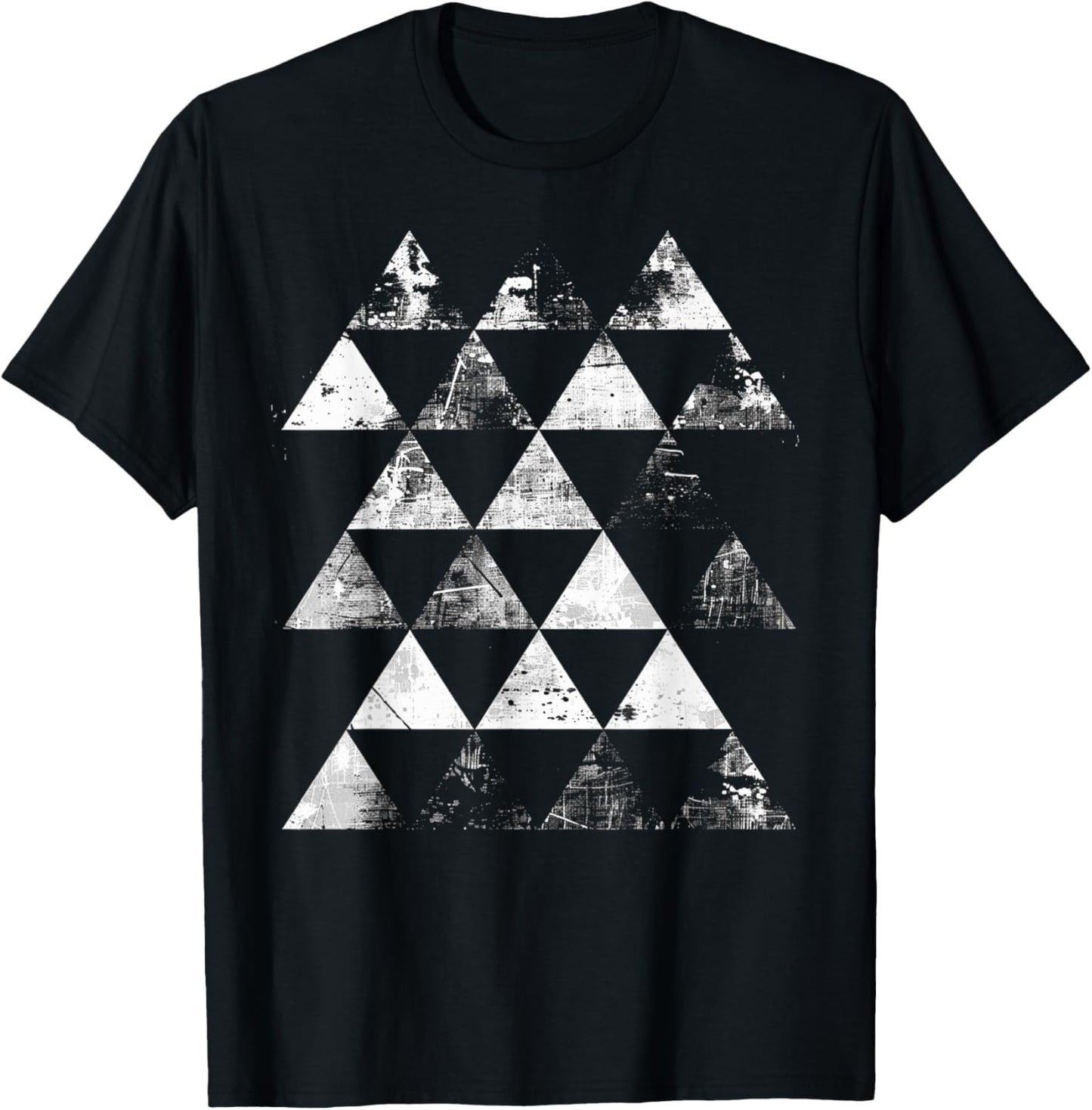 Abstract Geometric Distressed Triangle Pattern