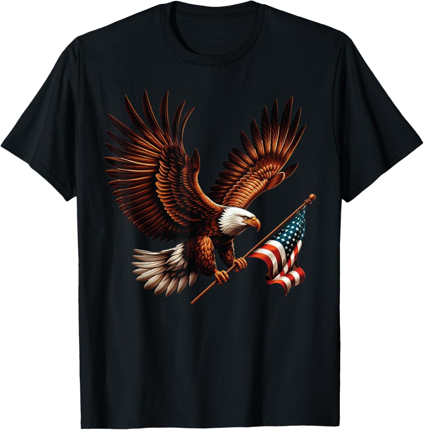 Bald Eagle American Flag 4Th Of July Patriotic Man Woman