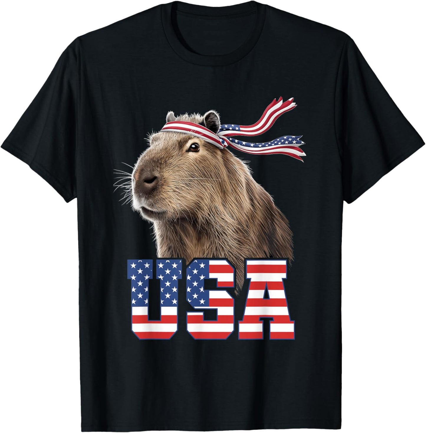 Capybara Usa Patriotic American Flag Men Women Kids July 4Th