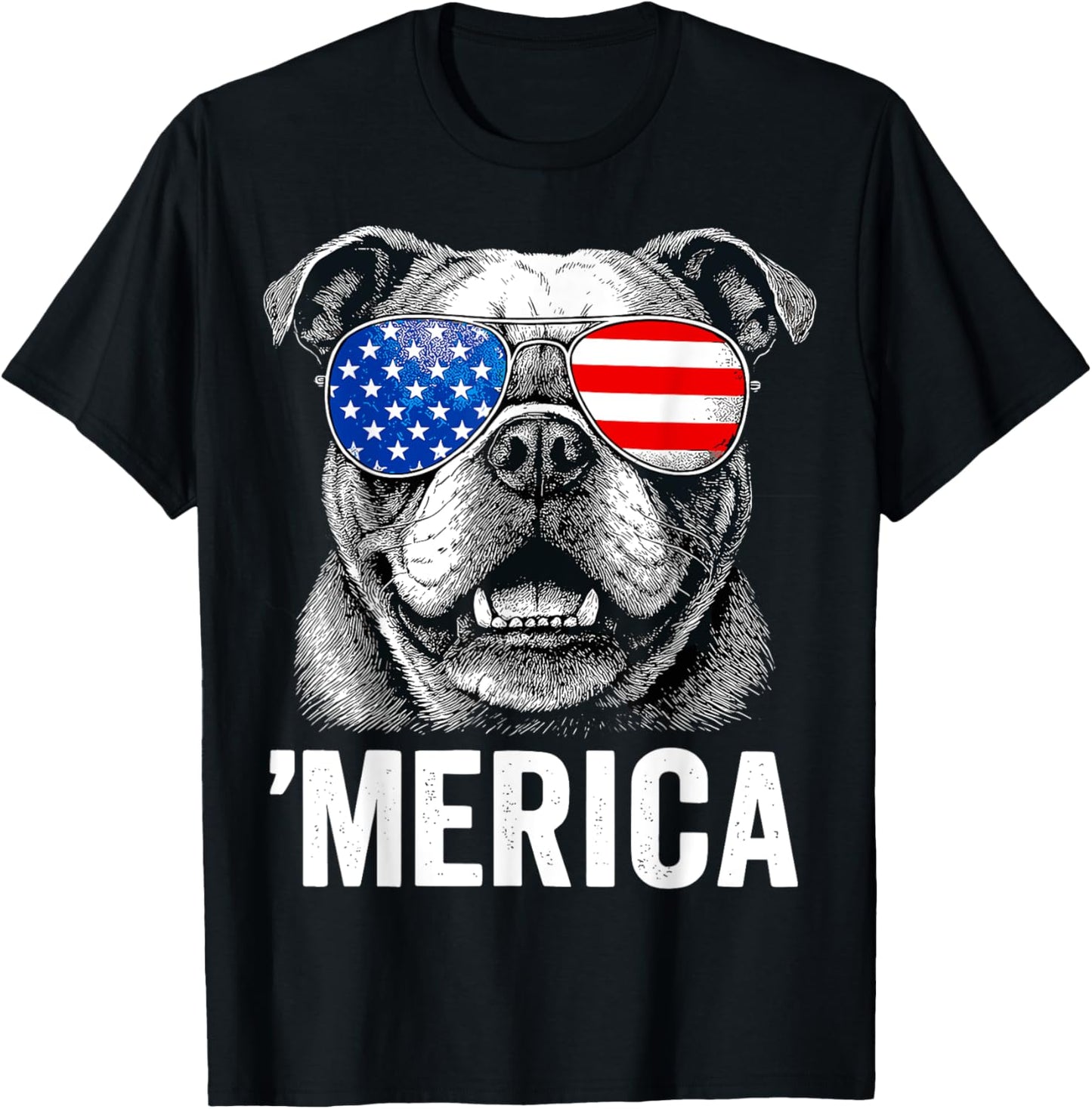 English Bulldog 4Th Of July Merica Men Women Usa Flag