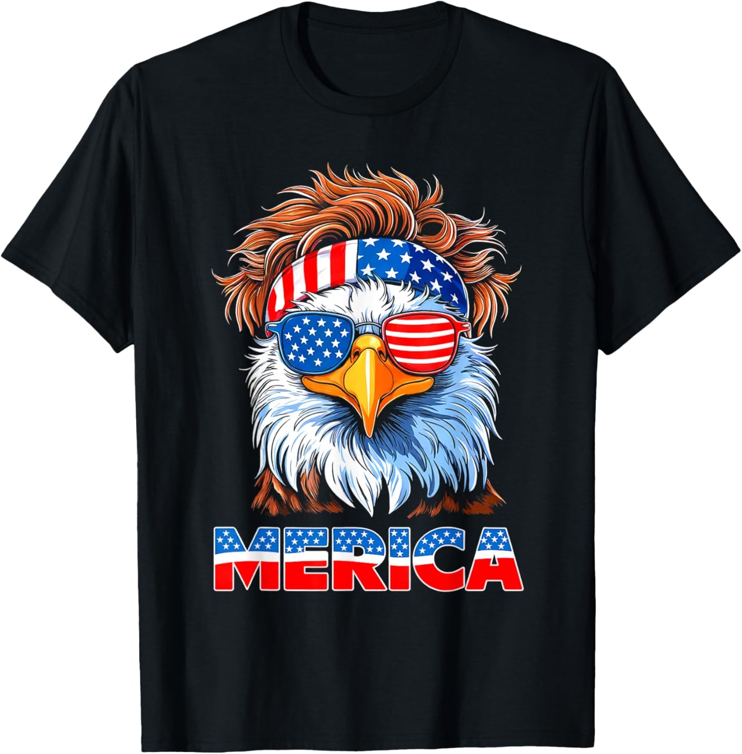 American Flag Patriotic Eagle Shirt Men Boys 4Th Of July