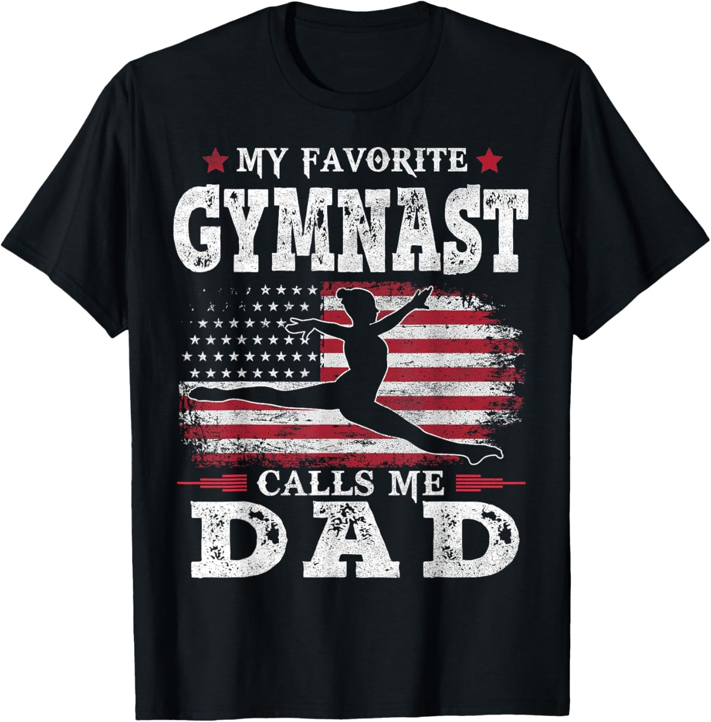 My Favorite Gymnast Calls Me Dad Usa Flag Fathers Day