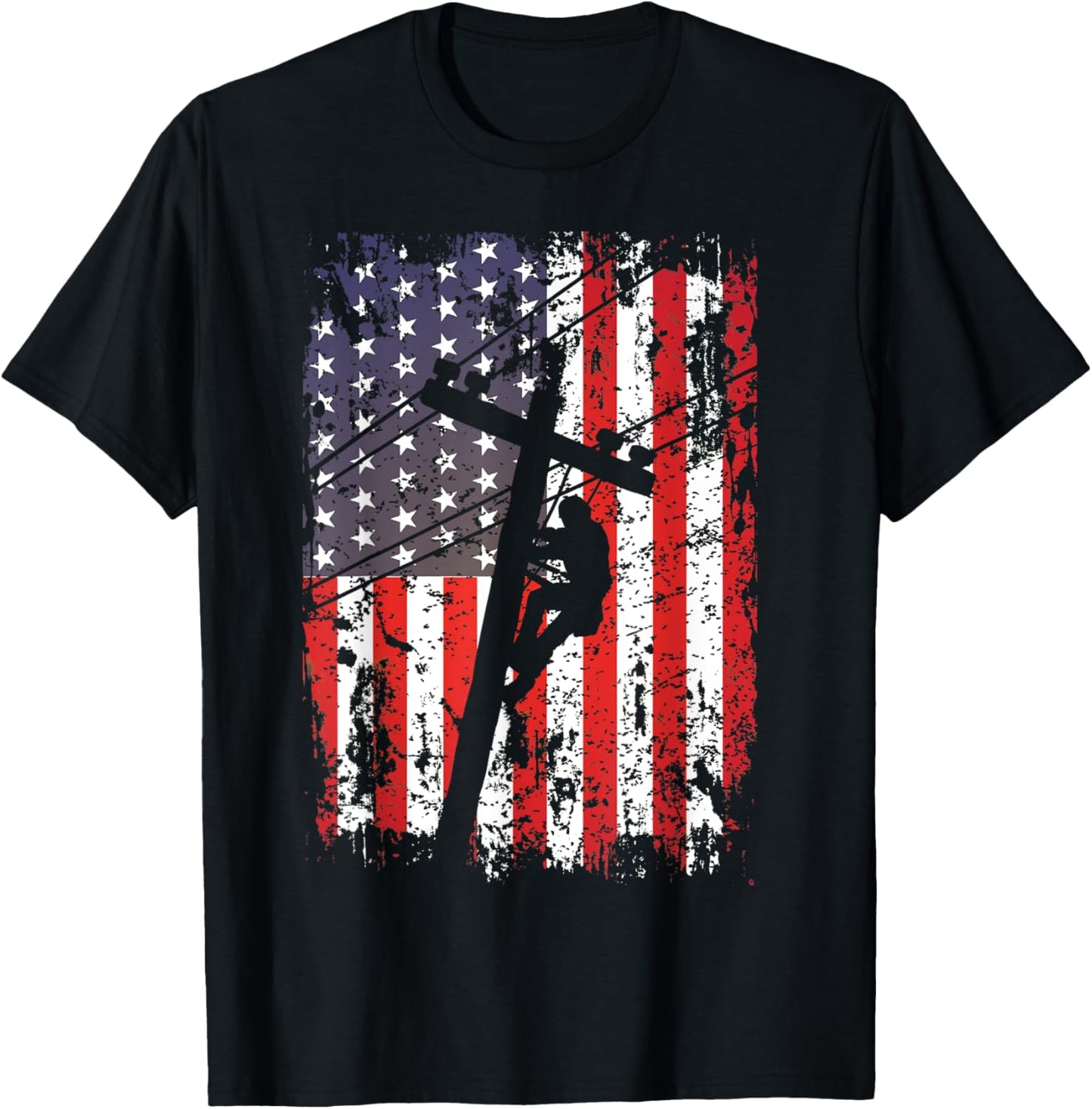 Lineman American Flag Usa Patriotic Lineman Gift Lineman
