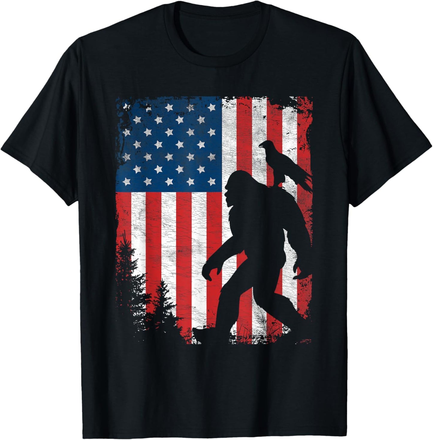 Bigfoot 4Th Of July American Eagle Usa Flag Patriotic Kids