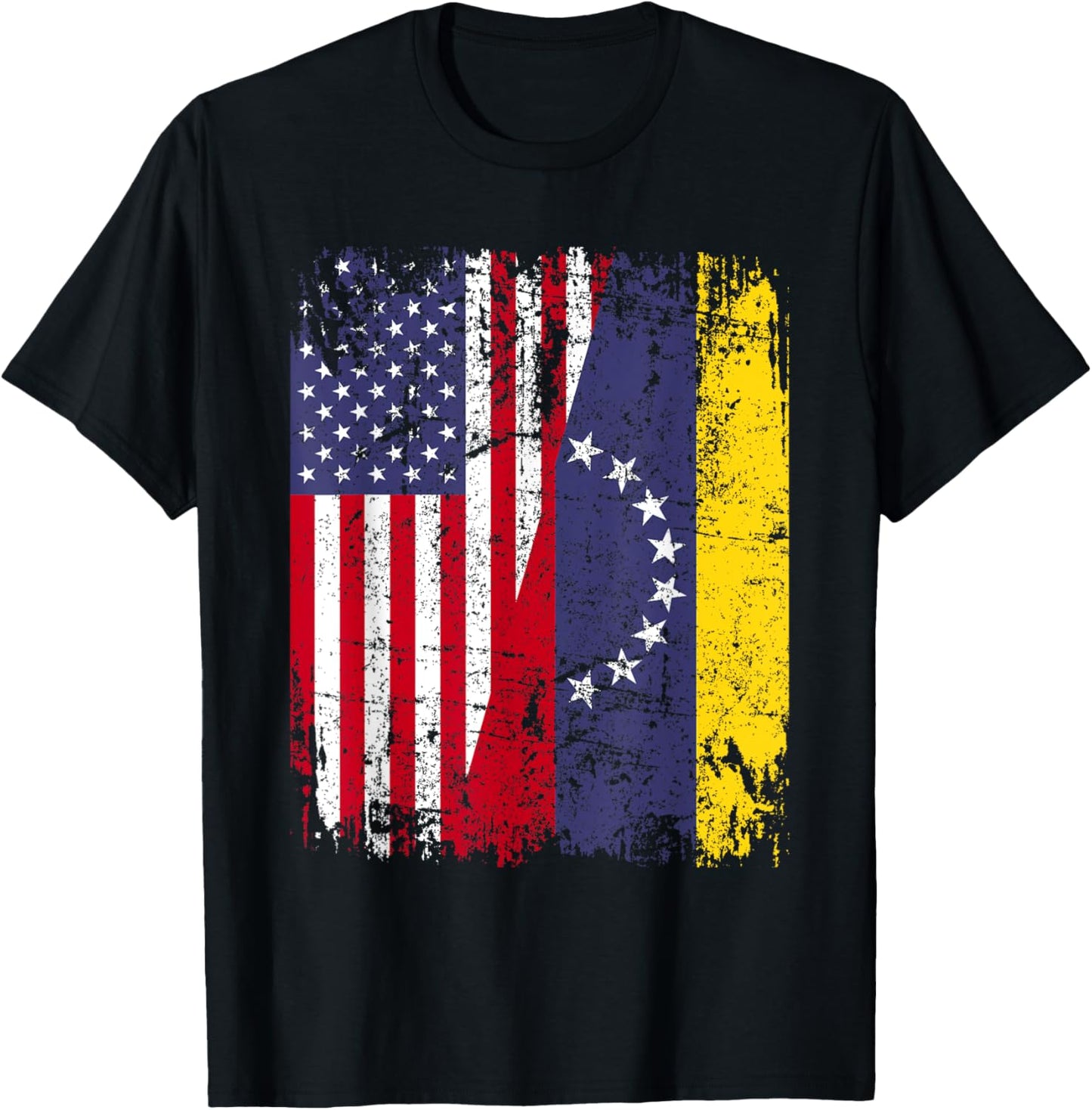 Venezuelan Roots Half American Flag Venezuela
