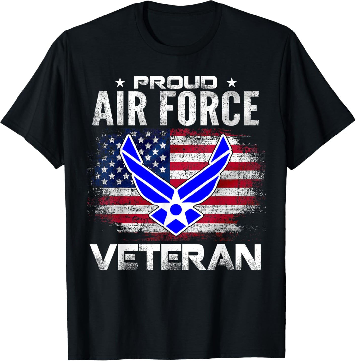 Proud Air Force Veteran With American Flag Gift Veteran