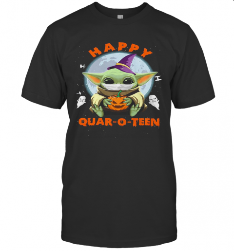 Baby Yoda Hug Pumpkin Happy Quar O Teen T Shirt