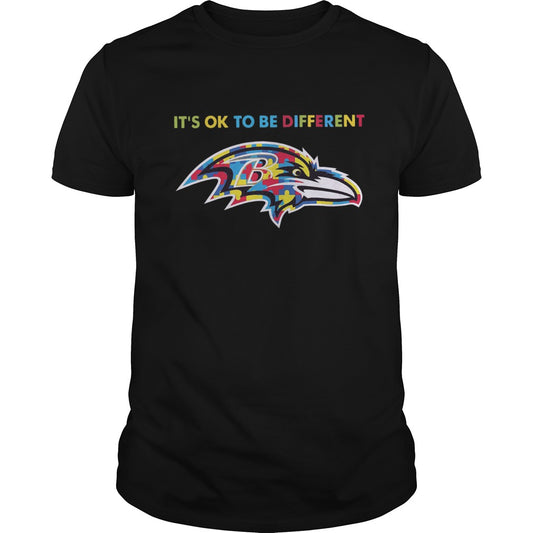 Baltimore Ravens Autism Its Ok To Be Different shirt