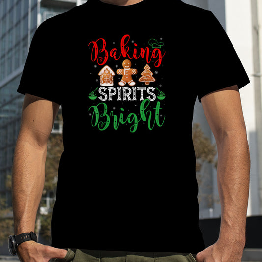 Christmas Baking Spirits Bright Cute Womens Christmas Pajama T Shirt B0BM7TYCTH