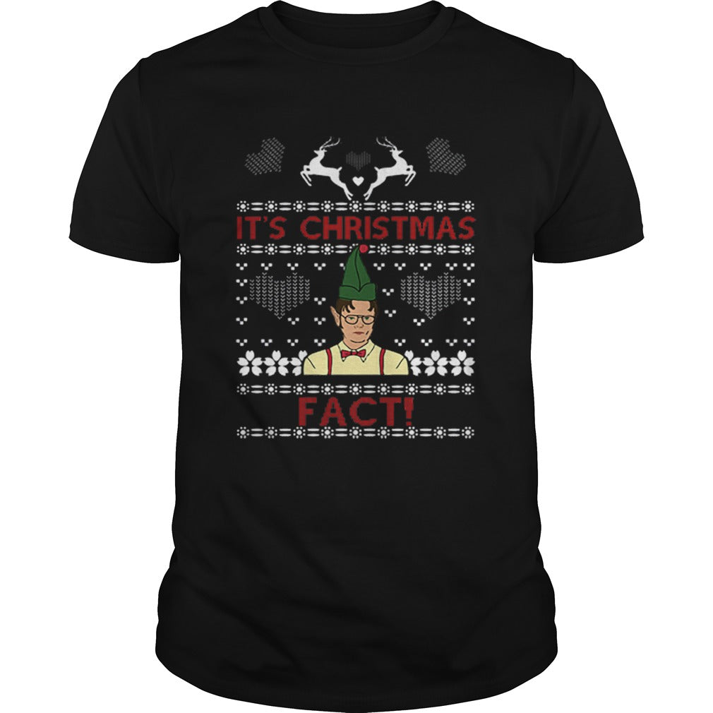 Dwight Schrute Its Christmas Fact Ugly Christmas shirt