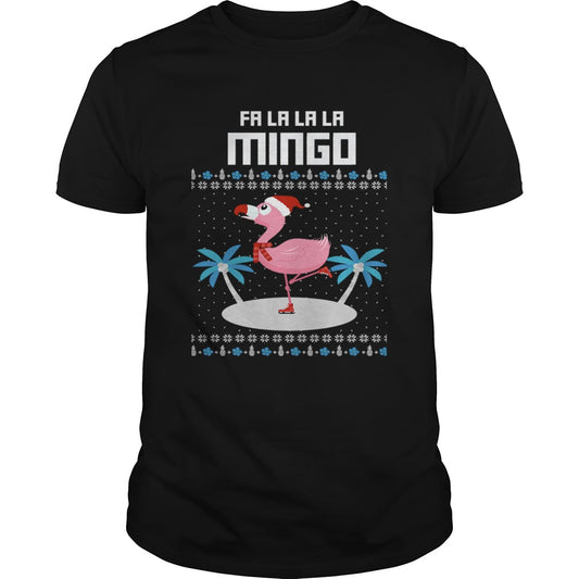 Fa La La Flamingo Ugly Christmas TShirt