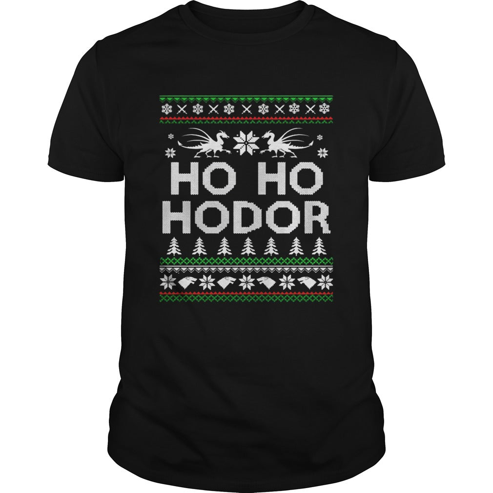 Game of throne HO HO Hodor Christmas Hoodie T Shirt