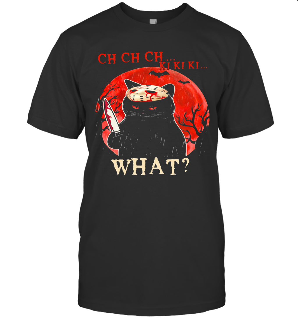 Halloween Cat Jason Voorhees Ch Ch Ch What Sunset T Shirt