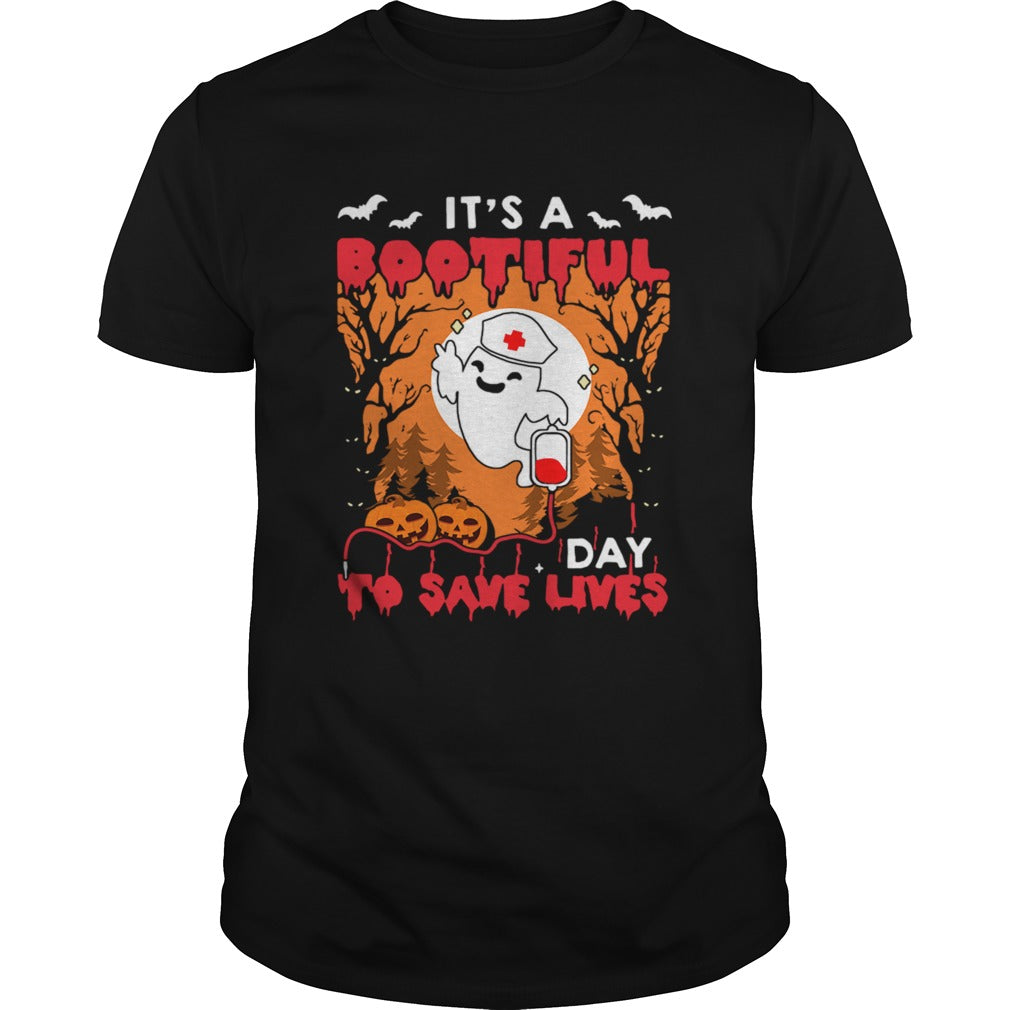 Halloween Nurse Its A Bootiful Day To Save Lives TShirt