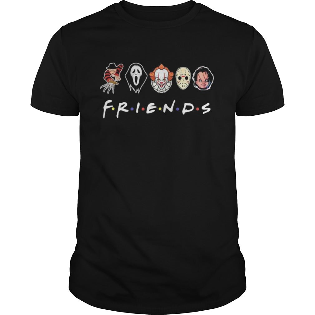 Halloween horror characters friends shirt
