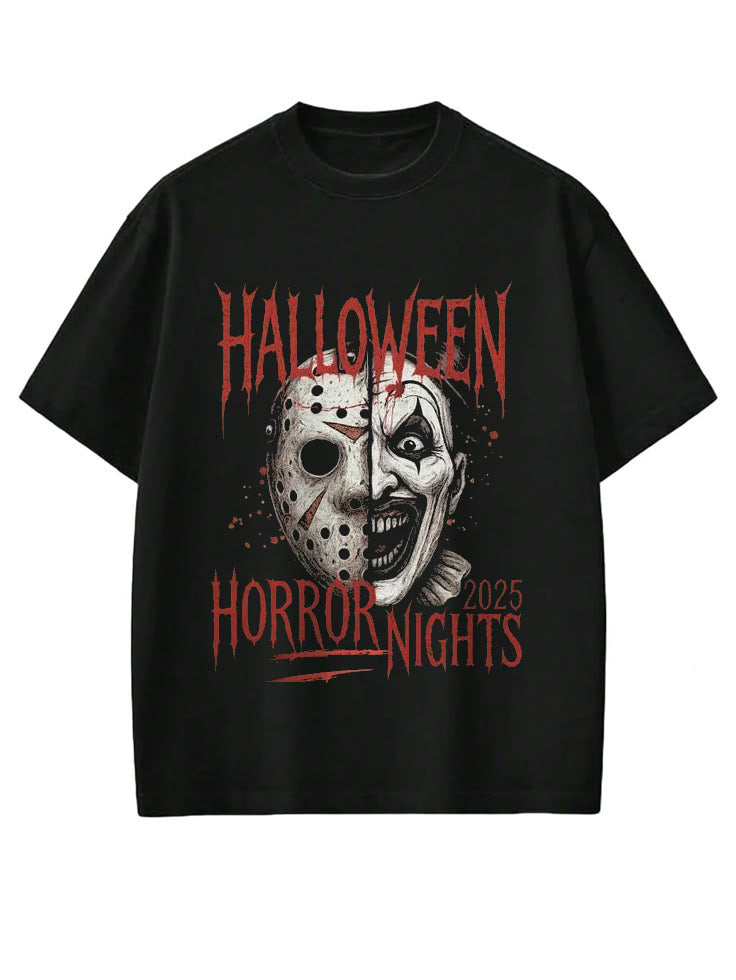 Halloween Horror Nights T-Shirt, Spooky Killer Tee, Horror Movie Fan Gear 2025