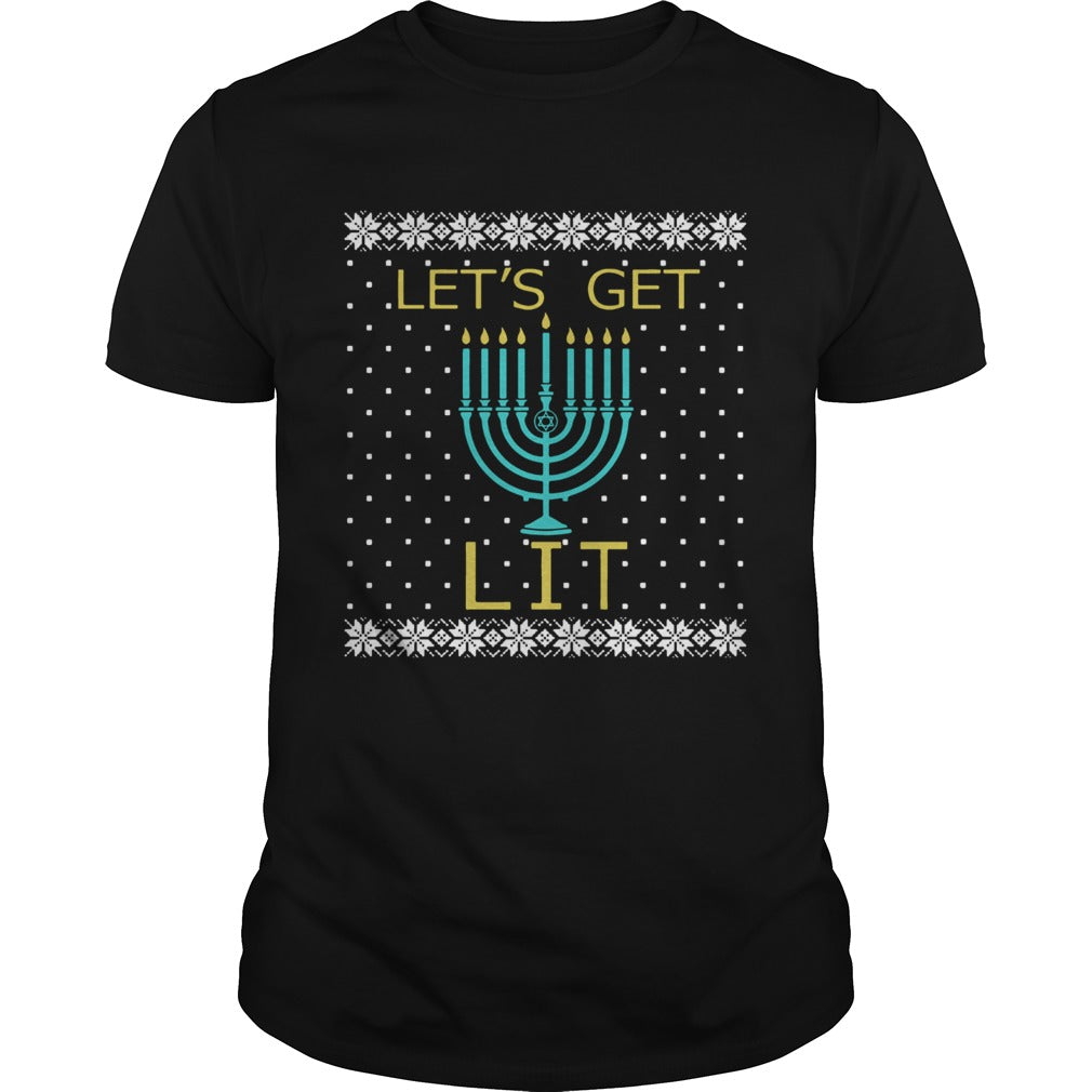 Hanukkah Lets Get Lit Christmas Sweater shirt
