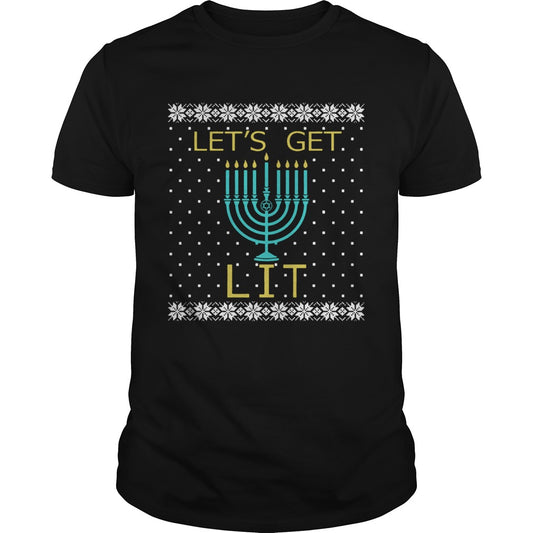 Hanukkah Lets Get Lit Christmas Sweater shirt