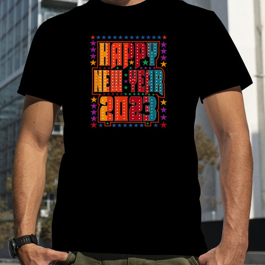 Happy New year 2023 Lighted Sign Style T Shirt B0BNP8D8NG