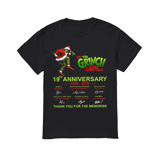 How the Grinch Stole Christmas 19th anniversary thank you for the memories shirt