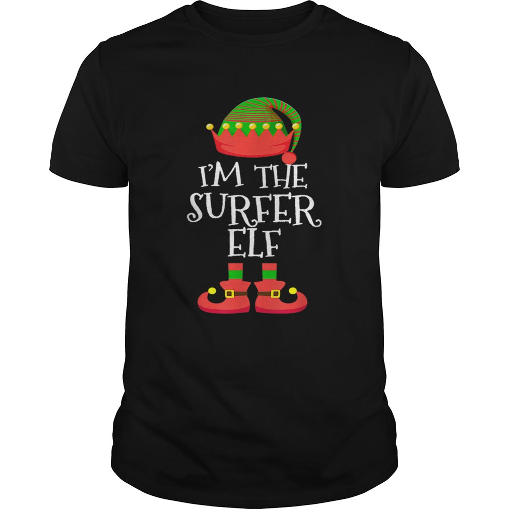 IM THE Surfer ELF Christmas Xmas Funny Elf Group Costume shirt