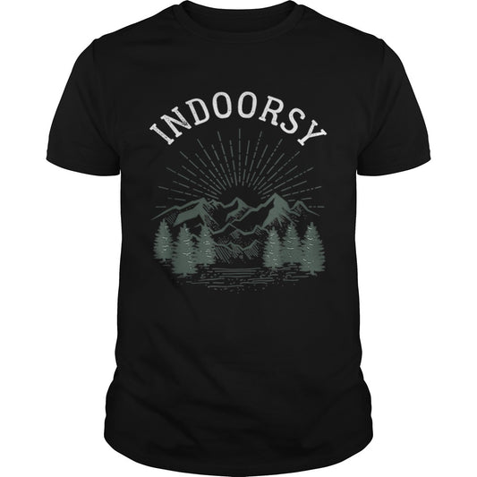 Indoorsy Men Women Ironic Christmas shirt