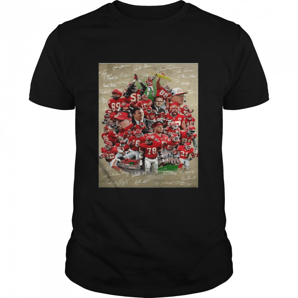 Kansas city chiefs super bowl champions team players shirt