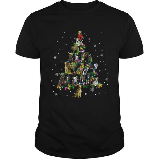 Lurcher Christmas Tree TShirt