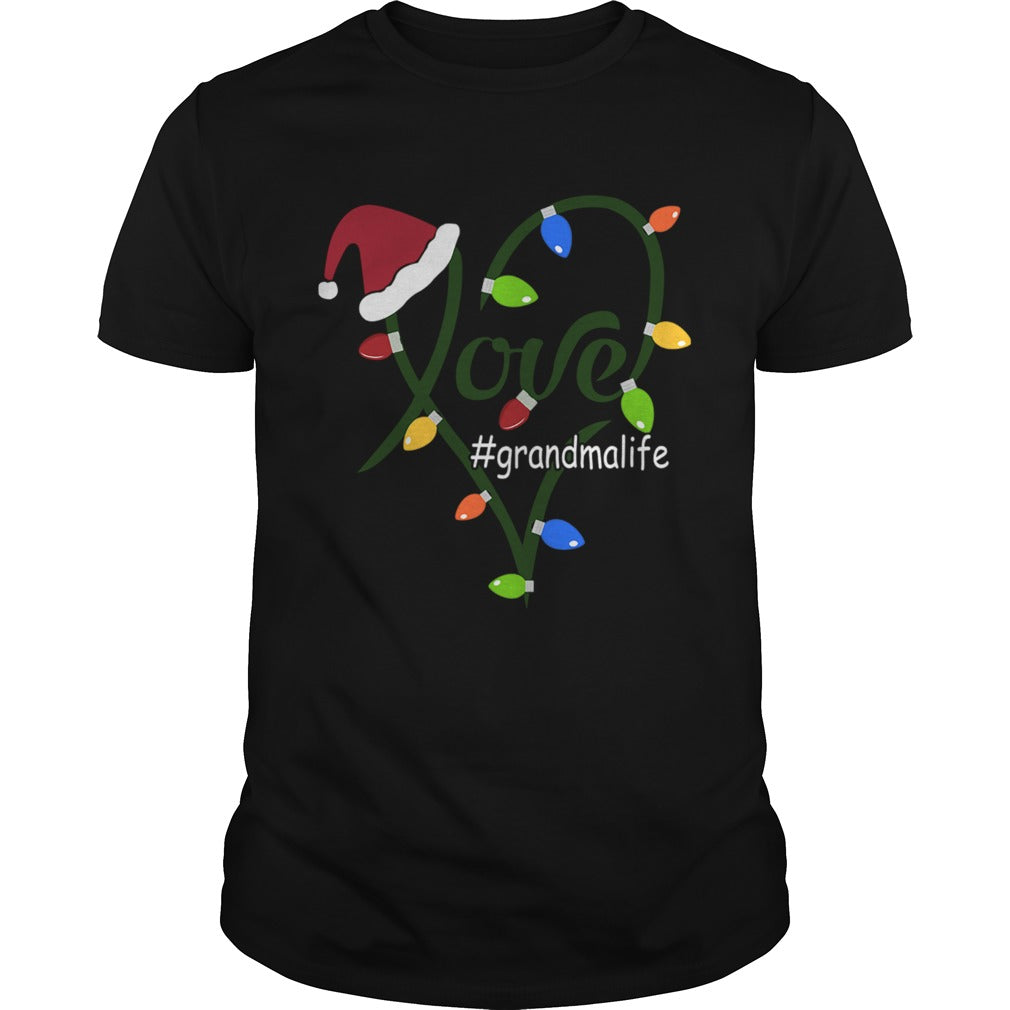 Merry Christmas Love grandmalife Grandma Life TShirt