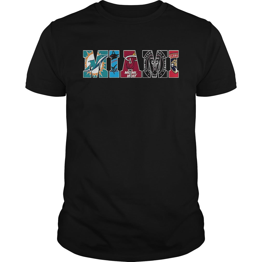 Miami Sport Teams Dolphins Marlins Heat Florida Panthers shirt