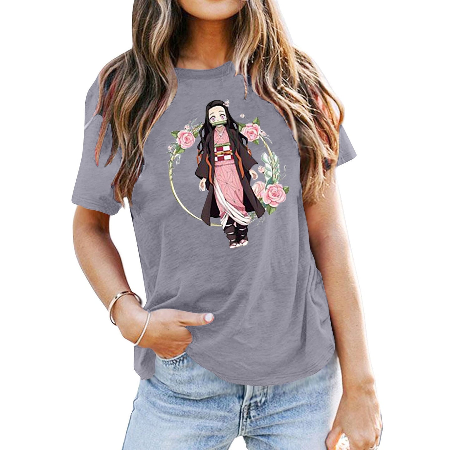 Nezuko Kamado Anime Demon Slayer T Shirt Boys Girls 3D Printed T Shirt Teenage Fashion Cosplay Demon Slayer Short Sleeve Clothing