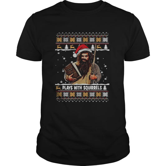 Plays with squirrels the secret life Christmas shirt