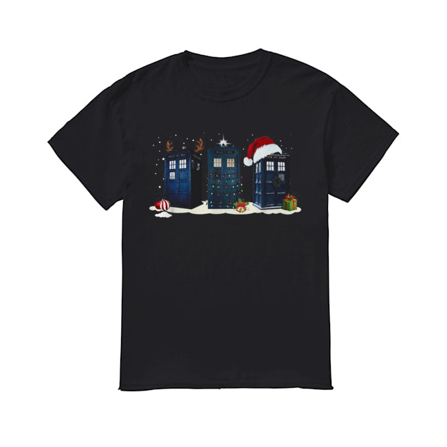 Police Box Reindeer Christmas shirt