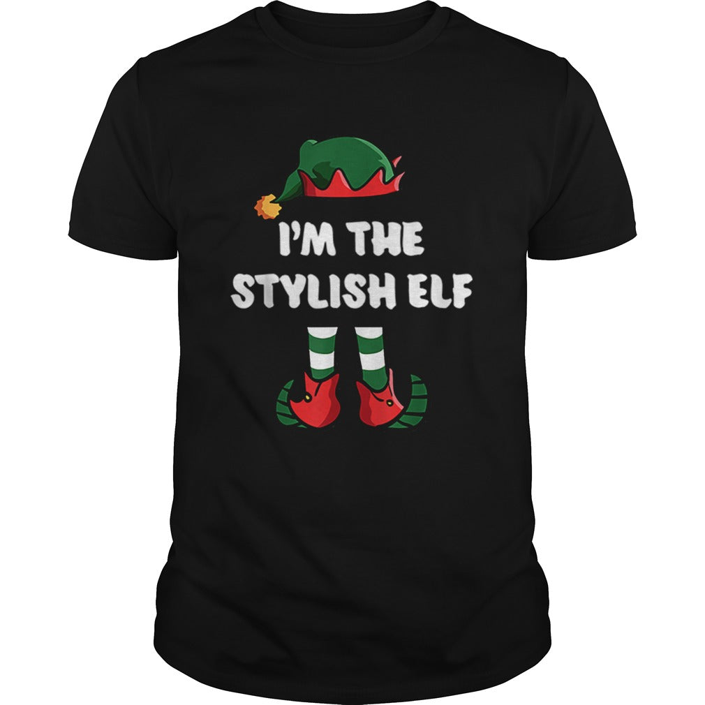 Pretty Im The Stylish Elf Matching Family Group Funny Christmas shirt