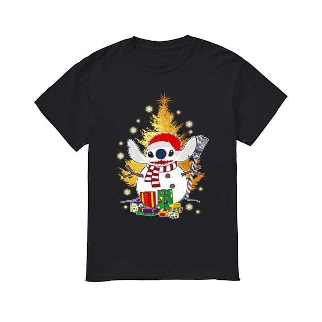 Santa Stitch Make Snowman Christmas Shirt
