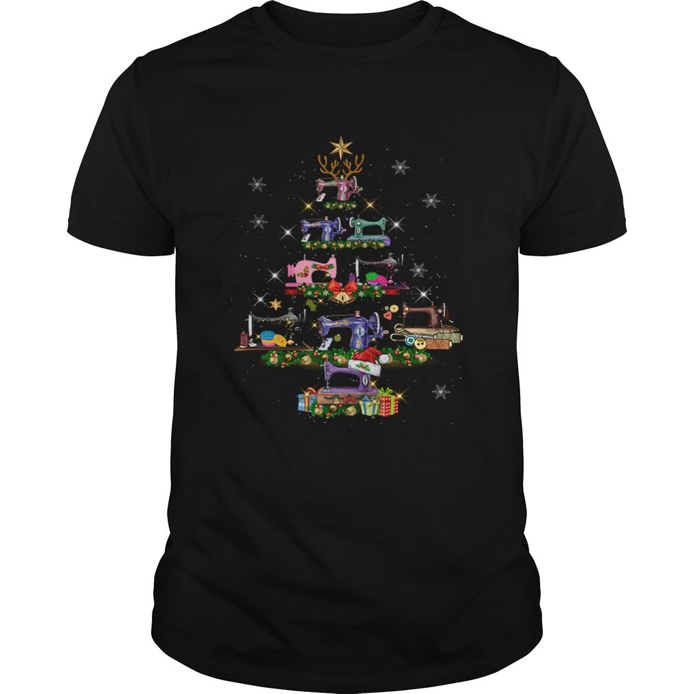 Sewing Christmas Tree Tee Quilting Lovers Sewer shirt