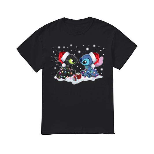 Stitch and Toothless Christmas shirt