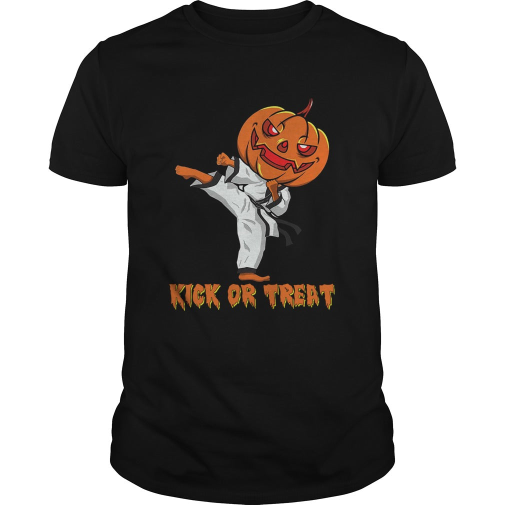 Taekwondo Kick Or Treat Pumpkin Halloween Shirt