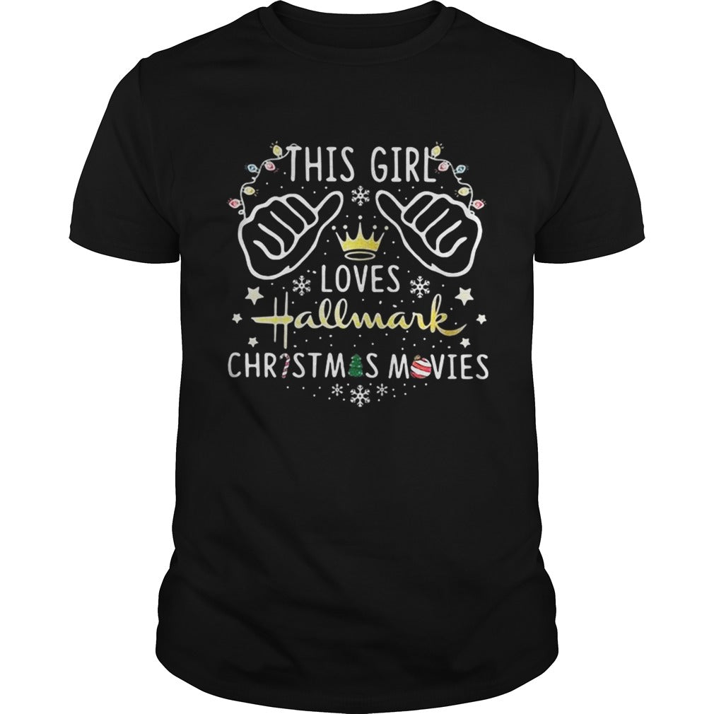 This girl loves Hallmark christmas movie merry christmas shirt